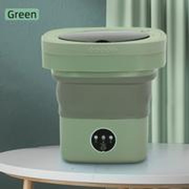 Compact 8L Foldable Washing Machine with Wash-And-Spin Function Automatic Cleaning for Underwear Socks Ideal for Small Spaces Student Dorms Camping Travel Dryer
