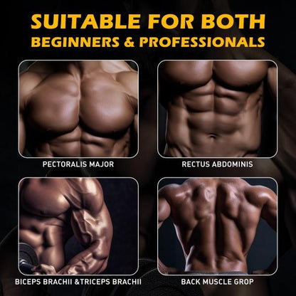 FIXTECH 66LB 2 in 1 Olympic Adjustable Weight Set with Curl Bar Used as Barbell for Family Fitness, Black