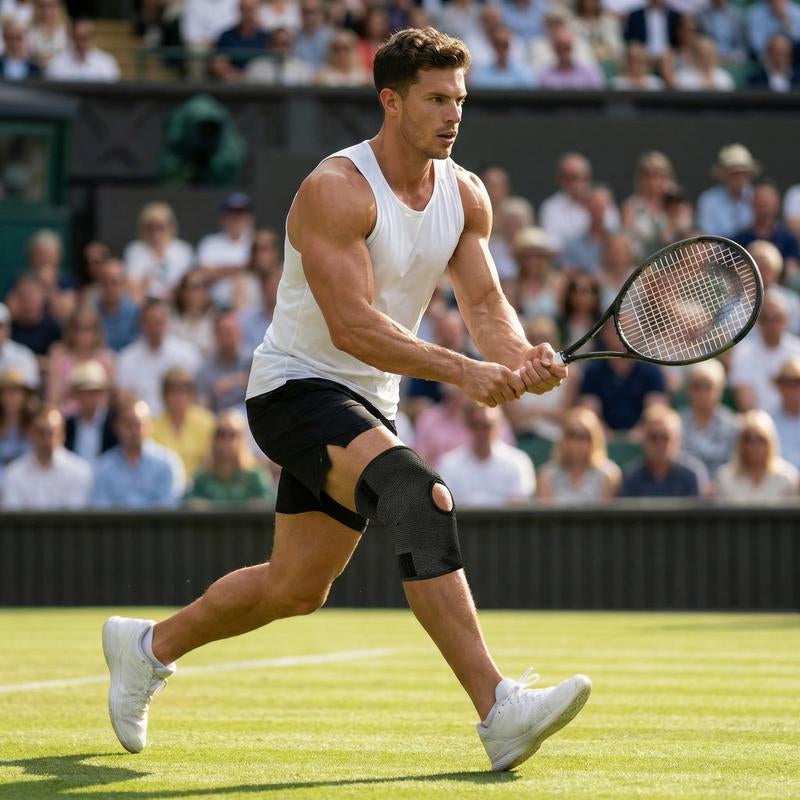 Plus Size Knee Compression Wrap Brace - Breathable Adjustable with Side Stabilizers for Men & Women Comfortable & Leg Supporter Healthcare Knee Compression Wrap Brace Side Stabilizer