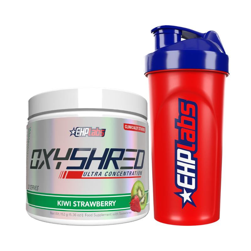 Ehplabs Oxyshred Ultra Concentration Pre Workout and Shaker Cup Bundle | Ultra Concentrated Pre Workout Formula with Mixing Cup | Supports Energy and Training Performance