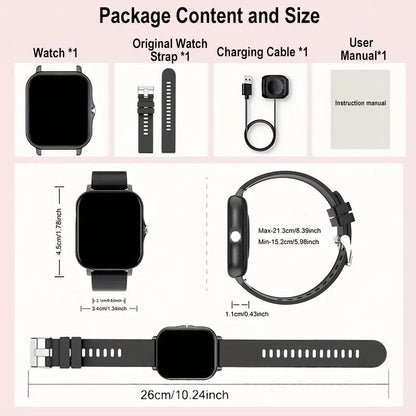 Smart Watch Wireless Talking Dialing Multi-Sport Mode Call Reminder SMS Message Reminders HD Screen Alloy Charging Pink Rechargeable Wearable USB Compatible