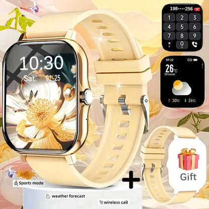 High-Definition Full-Screen Touch Smart Watch for Men & Women with Call/Message Notifications, Step Counting, Calorie Tracking, Sports Modes, Distance Tracking, Compatible with Iphone & Android