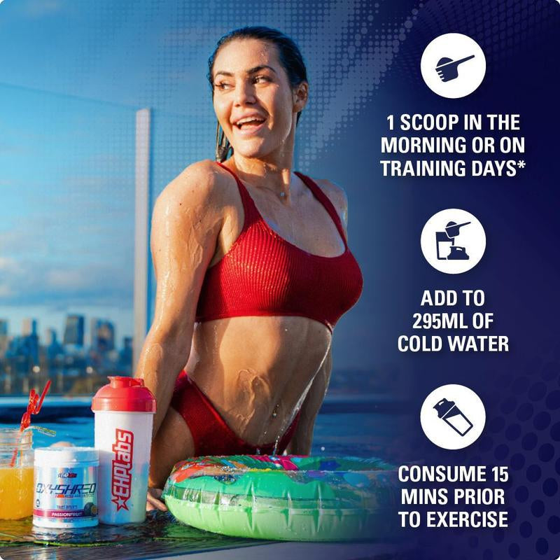 Ehplabs Oxyshred Ultra Concentration Pre Workout and Shaker Cup Bundle | Ultra Concentrated Pre Workout Formula with Mixing Cup | Supports Energy and Training Performance