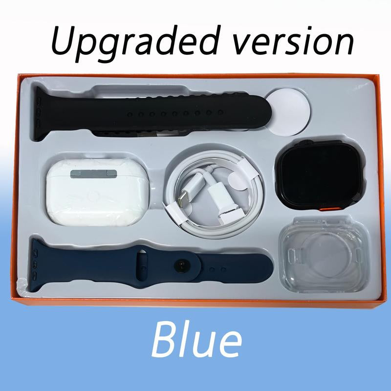 Smart Watch Kit with Bluetooth Headphones, Type-C Cable & Audio Support – Compact All-In-One Bundle