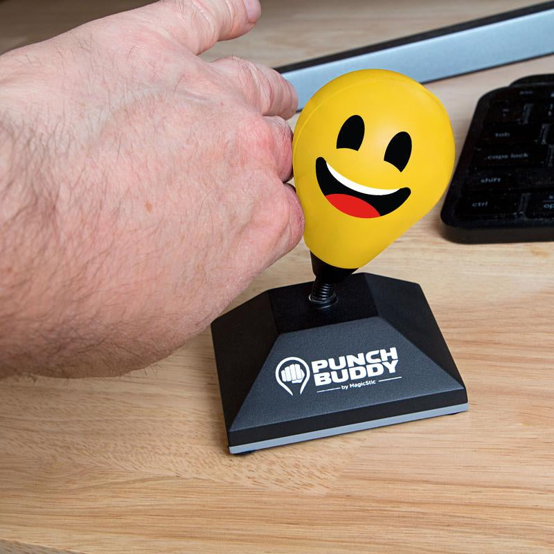 Punch Buddy Mini Desktop Punching Bag – Desk Fidget Toy for Stress Relief, Focus & Fun – Patented Griply Suction Technology – Punch, Slap, Flick & Fidget Anywhere - Perfect Gift for Family and Friends