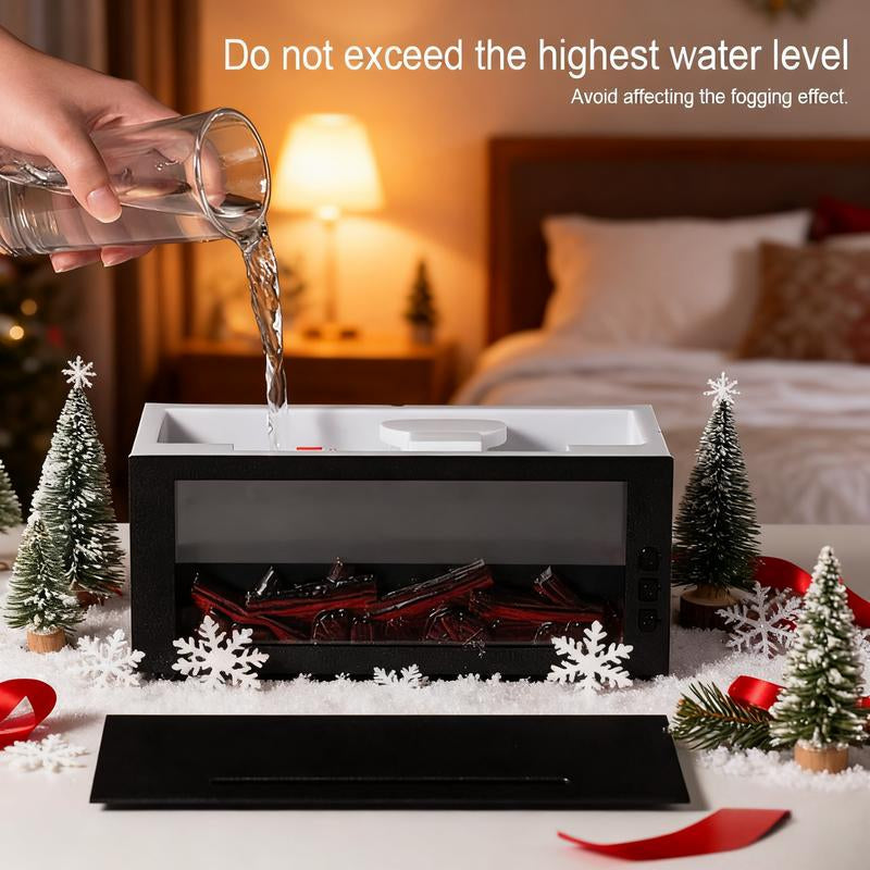 Mini Essential Oil , 300Ml Ultrasonic Cool Mist, Remote Control Aromatherapy , 7-Color Light, Timer & Shut-Off, Fireplace Humidifier for Bedroom, Usb Smart Fragrance Scent Dispenser Handheld Flame Auto with Diffuser Wood Grain Design Aroma Portable