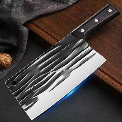 Heavy-Duty 8-Inch Butcher Knife, Full Tang Forged Blade for Meat Cutting & Bone Chopping, Durable for Home, Restaurant & Outdoor Cooking