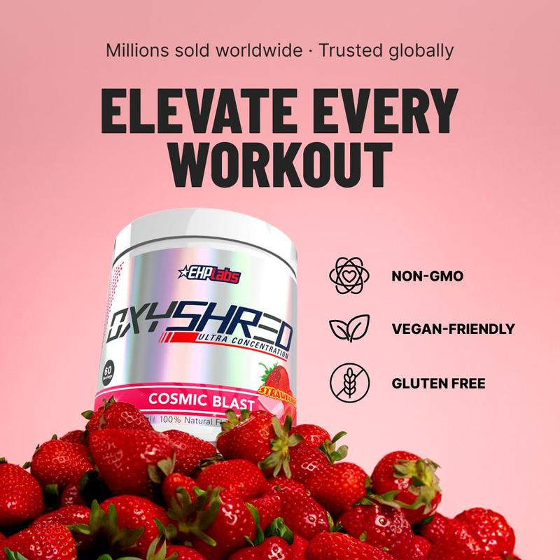 Ehplabs Oxyshred Ultra Concentration Pre Workout and Shaker Cup Bundle | Ultra Concentrated Pre Workout Formula with Mixing Cup | Supports Energy and Training Performance