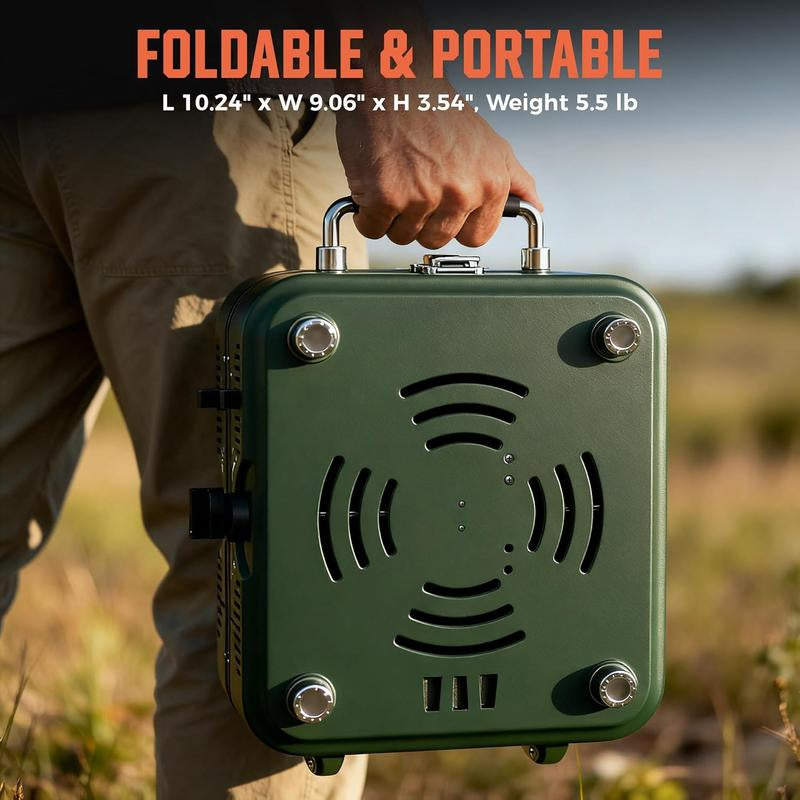 BIG HORN OUTDOORS 2 Burner Propane Camping Stove, Portable Camp Stove, Folding Gas Stove, Includes Frying Pan & Carry Bag for Camping, Emergency Use and Outdoor Cooking