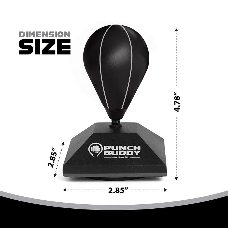 Punch Buddy Mini Desktop Punching Bag – Desk Fidget Toy for Stress Relief, Focus & Fun – Patented Griply Suction Technology – Punch, Slap, Flick & Fidget Anywhere - Perfect Gift for Family and Friends