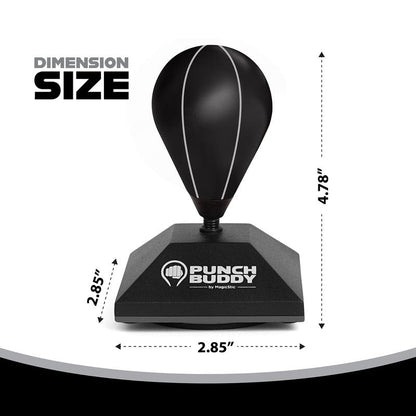 Punch Buddy Mini Desktop Punching Bag – Desk Fidget Toy for Stress Relief, Focus & Fun – Patented Griply Suction Technology – Punch, Slap, Flick & Fidget Anywhere - Perfect Gift for Family and Friends