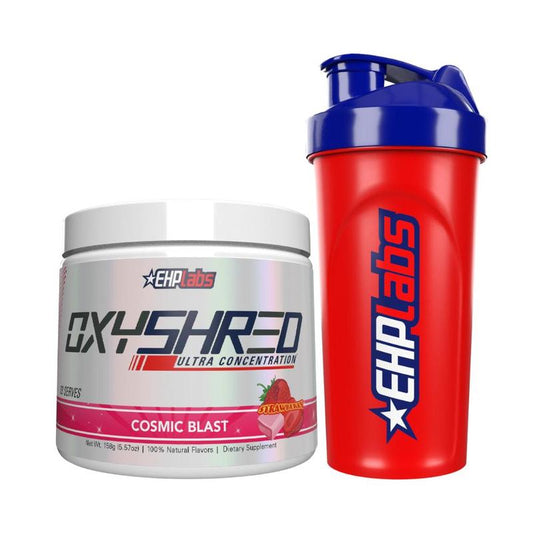 Ehplabs Oxyshred Ultra Concentration Pre Workout and Shaker Cup Bundle | Ultra Concentrated Pre Workout Formula with Mixing Cup | Supports Energy and Training Performance