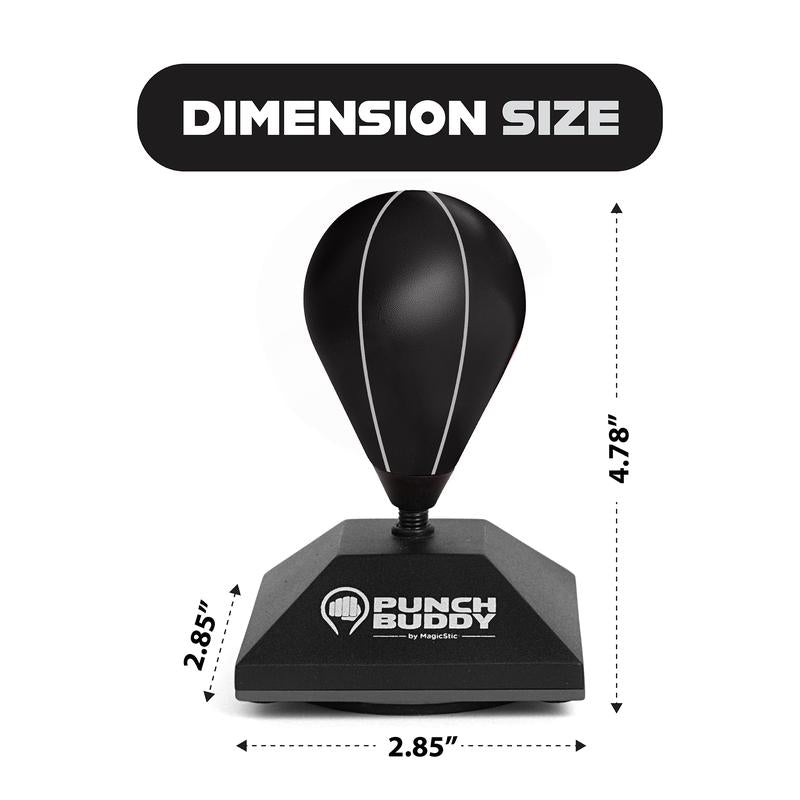 Punch Buddy Mini Desktop Punching Bag – Desk Fidget Toy for Stress Relief, Focus & Fun – Patented Griply Suction Technology – Punch, Slap, Flick & Fidget Anywhere - Perfect Gift for Family and Friends