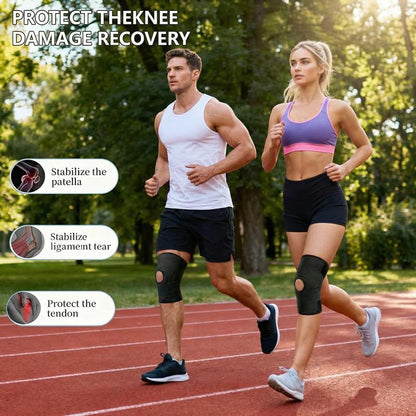 Plus Size Knee Compression Wrap Brace - Breathable Adjustable with Side Stabilizers for Men & Women Comfortable & Leg Supporter Healthcare Knee Compression Wrap Brace Side Stabilizer