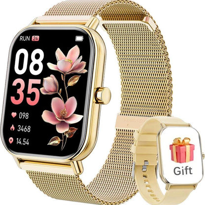 High-Definition Full-Screen Touch Smart Watch for Men & Women with Call/Message Notifications, Step Counting, Calorie Tracking, Sports Modes, Distance Tracking, Compatible with Iphone & Android